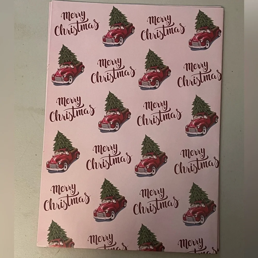 Christmas Wrapping Paper Set - Red, White, Pink